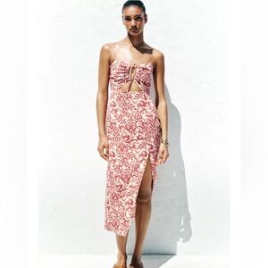 Printed Rustic Midi Dress